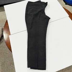 Ann Taylor Womens Dress Pants 12P Signature Straight leg Knitted Dot Pattern